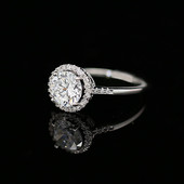 1件 一克拉锆石钻戒 韩国18K镀金冲上云霄2戒指 包邮 高品质婚戒女