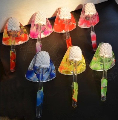 创意水晶马桶刷厕所刷亚克力马桶刷套装装饰花瓣注水厕刷包邮