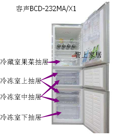 容声232ma/x1冰箱抽屉配件通用冷冻冷藏果菜盒门封包邮原厂正品