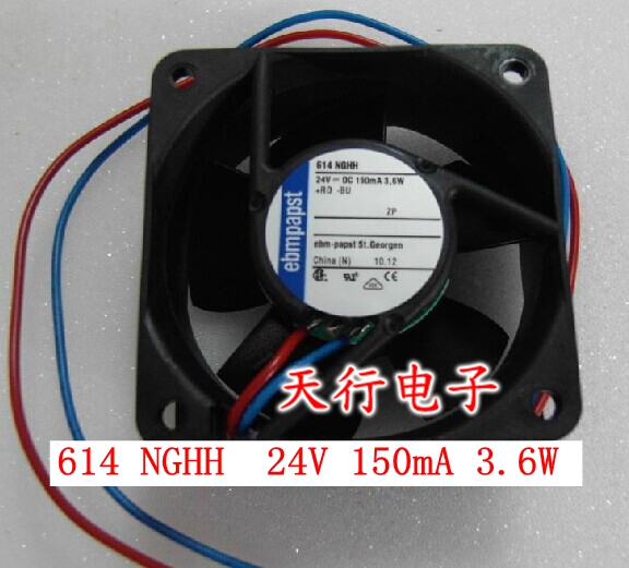 全新ebmpapst变频器风扇614NGHH 24V电脑设备仪器仪表用轴流风机