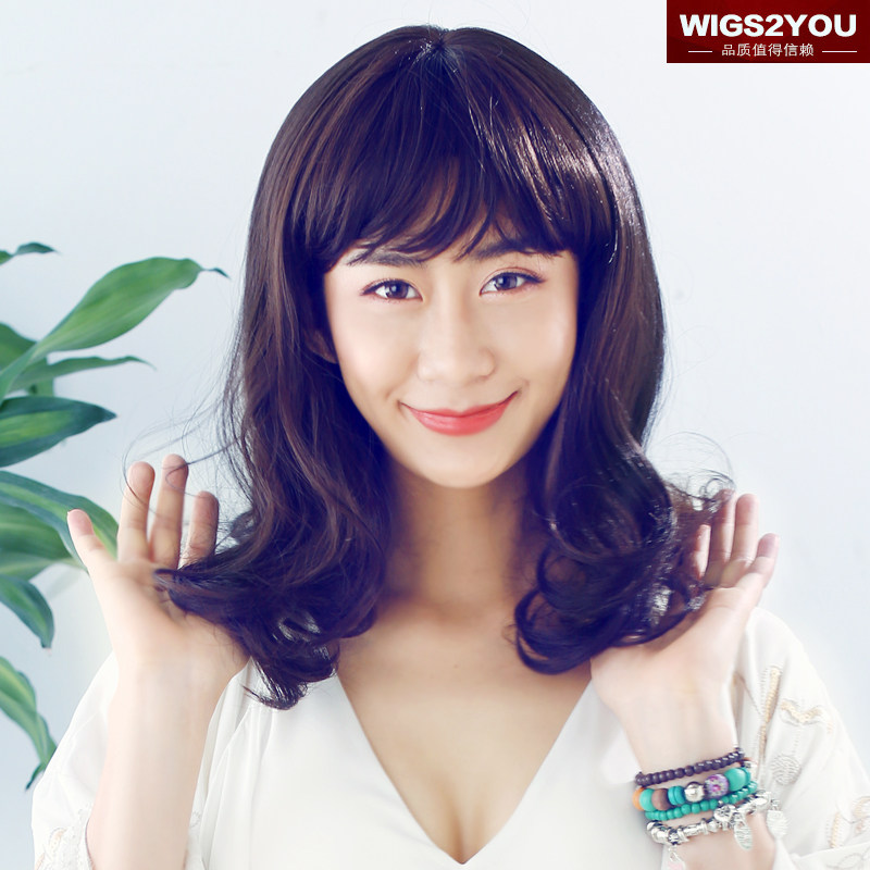 wigs2you空气感齐刘海中长款假发