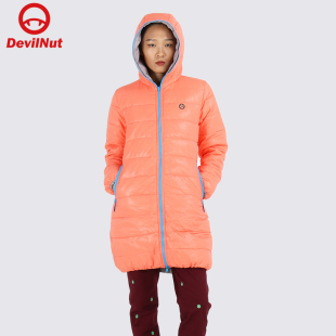 纯色 ATH 潮牌 羽绒服 女式 中长款 双面穿 恶魔 NUT DEVIL