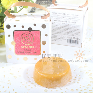 日本正品 COSME冠军 SHUAWA 无添加矿物碳酸皂美容洗发洁面皂14g