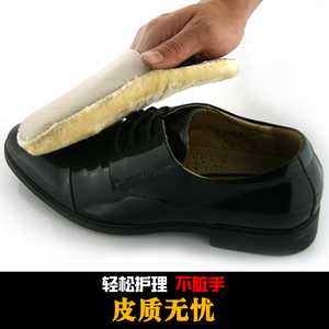 仿羊毛皮革抛光擦鞋手套 鞋油鞋刷套多功能擦鞋布 鞋油抛光毛绒刷