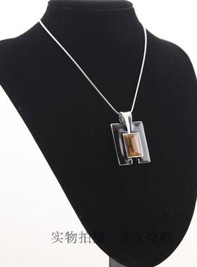 欧美品牌饰品虎石珐琅彩项链