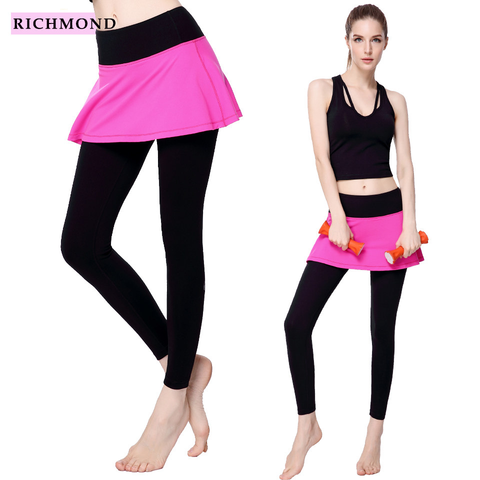 RICHMOND 藏肉加大码女装新款夏装瑜伽假两件健身裙裤女R8035
