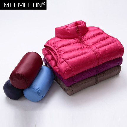 2017秋冬新款轻薄羽绒服立领马甲羽绒背心女修身百搭90绒保暖外套