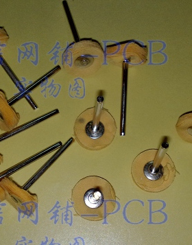 微型电钻配件 电磨配件 黄色化纤带柄布轮 抛光布轮