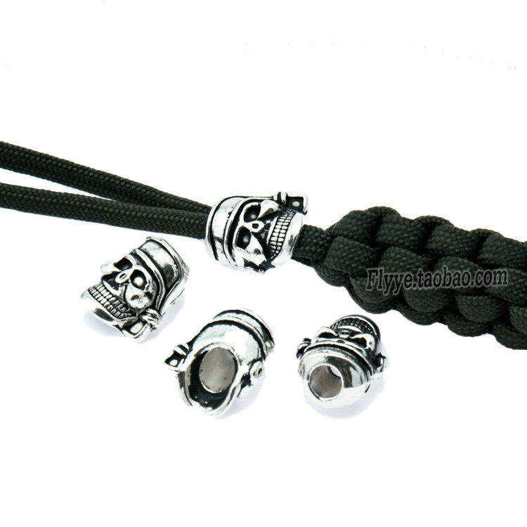 tacTK战术客 海盗骷髅合金绳坠 伞绳吊坠 收绳装饰物品 TK装备