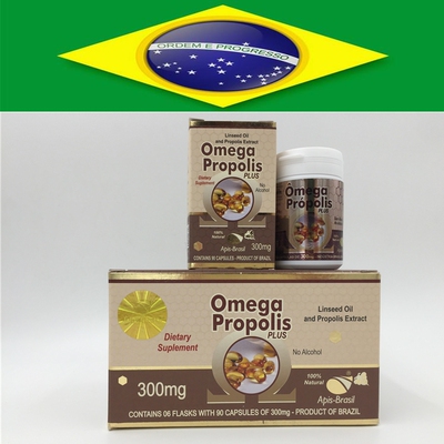 代购原装进口巴西绿蜂胶 正品Apis-Brasil深海鱼油软胶囊1瓶