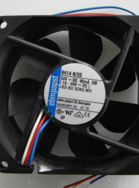 全新原装德国PAPST 8厘米8025三线风扇 TYP 8414 N/2H 24V 2.4W