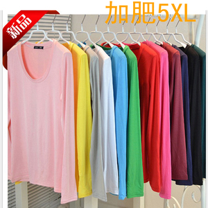 2023春秋新款大码女装 莫代尔特大加肥长袖打底衫加肥加大圆领t恤