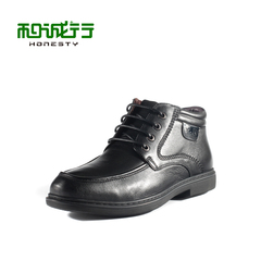 And iron Eagle 2015 winter leather men's business dress shoes high shoes with plush warm 0090041
