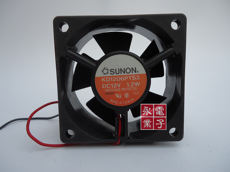 原装正品SUNON 6025 DC12v 1.2w KD1206PTS3 60*25mm静音散热风扇