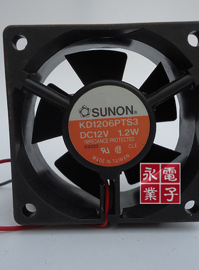原装正品SUNON 6025 DC12v 1.2w KD1206PTS3 60*25mm静音散热风扇