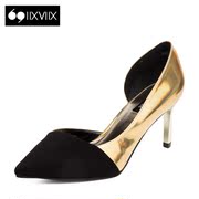 IIXVIIX2015 autumn new lateral heel pointy spell to a light shoes women shoes SN53110606