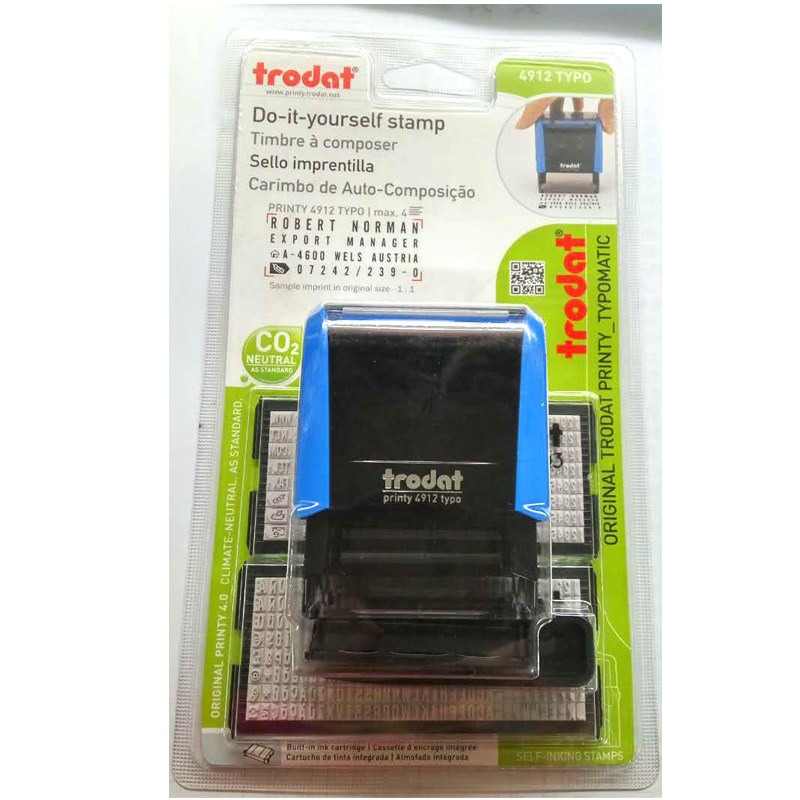 Trodat4912typo卓达回墨印章活字印章日期时间印章字母印章英文章