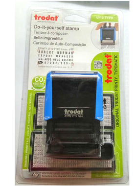 Trodat4912typo卓达回墨印章活字印章日期时间印章字母印章英文章