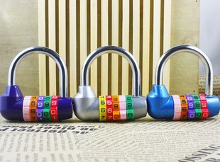 5位/五位数字挂锁健身房密码锁大门锁房门锁 密码挂锁 锌合金多色