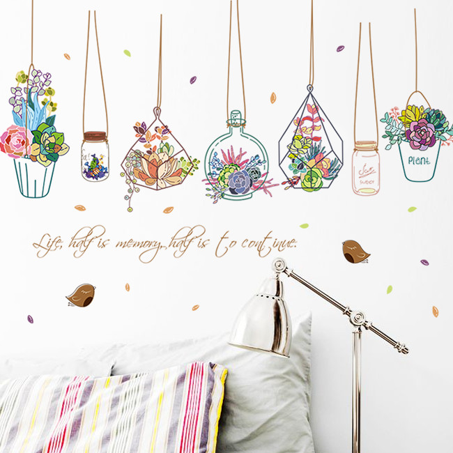 包邮可移除墙贴客厅卧室电视沙发背景墙角自粘贴画贴纸漂流瓶墙纸,家居饰品,软装墙贴,淘宝优惠券,粉丝福利购,淘宝优惠卷