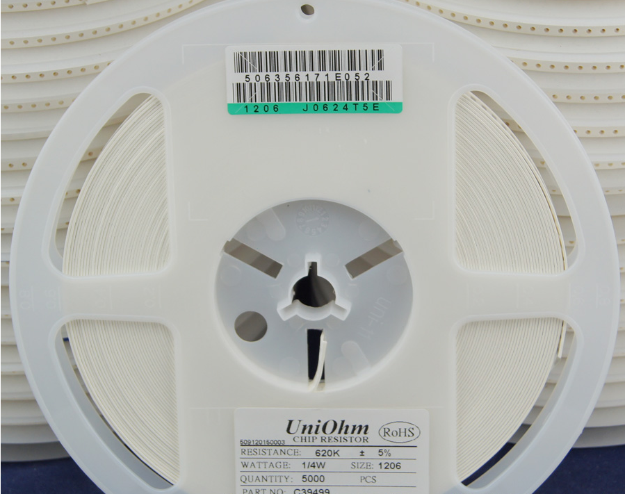 1206 贴片电阻 100k(104  5%  100只2元) 阻值全