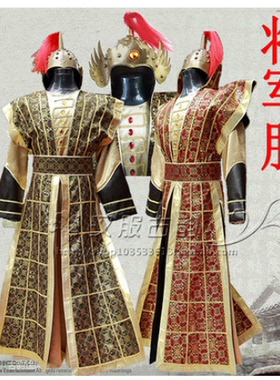 古代影视戏剧服装三国将军铠甲花木兰男盔甲汉服战袍卫士兵cospla
