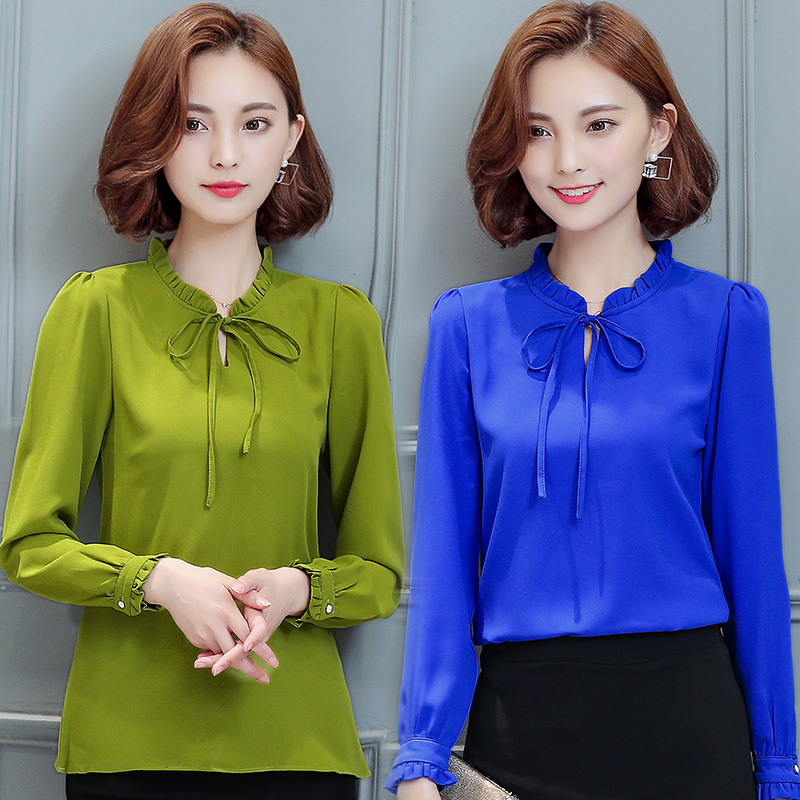 Autumn Lace chiffon shirt woman jacket T-shirt 30 shirt 40 middle age Mom outfit spring and autumn Long-sleeved shirt smallin the Women's clothing/Boutique , Lace shirt/Chiffon shirt  category - from Buy2taobao.com to provide professional Taobao agent buy service
