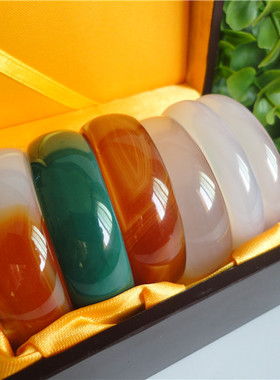 天然玛瑙儿童手镯玉童镯多色可选给宝宝好的礼物包邮