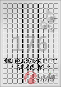 100张 标签纸 俗称消银龙标签 银色防水PET塑料CL576SP 不干胶