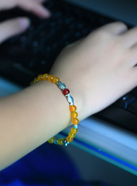 沁缘手链时尚风生日礼物黑玛瑙