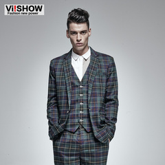 Viishow2015 spring suit male leisure suit small men's slim fit men's suit and Plaid Blazer