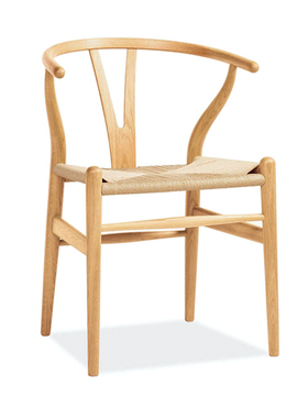 北欧实木餐椅Y椅扶手椅水曲柳北美白橡