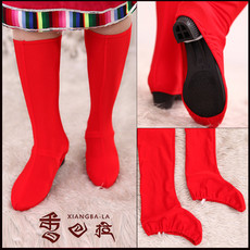 Красные эластичные длинные этнические