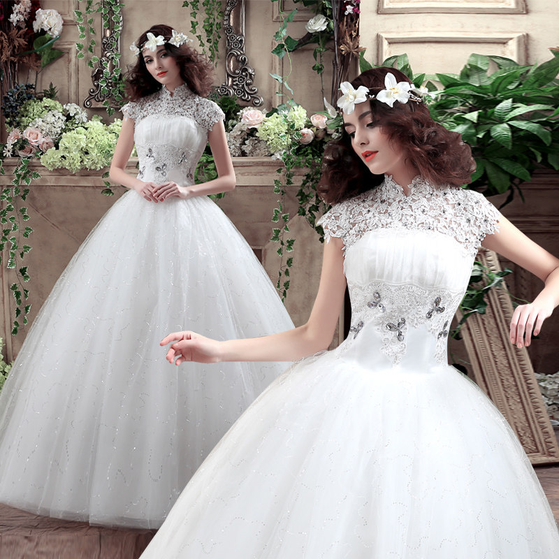 Wedding dress Simplicity Show thin Wedding dress 2020 new pattern bride proposal atmosphere Korean Edition Retro Off Shoulder Largein the Women's clothing/Boutique , Wedding/Cheongsam/Formal dress , Wedding  category - from Buy2taobao.com to provide professional Taobao agent buy service