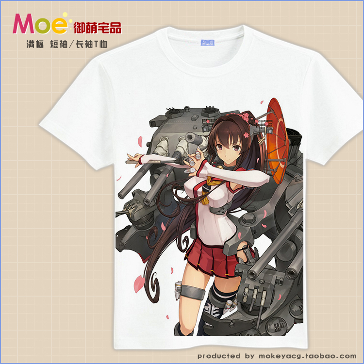 舰队collection 大和 舰娘T恤 动漫T恤 纯棉短袖文化衫