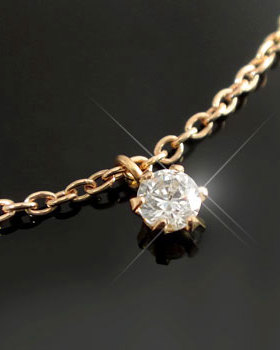 日本代购饰品VS-G/0.2克拉钻石吊坠18K黄金白金玫瑰金手链脚链女