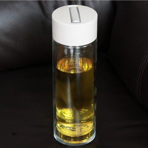 富光大容量户外便携双层玻璃杯