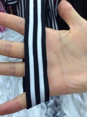 包邮2cm-3cm黑白黑白运动服织带