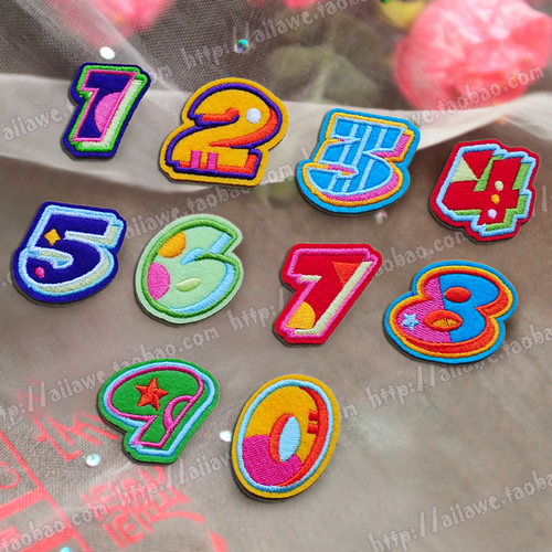 可熨烫数字开学序号小尺寸补丁贴