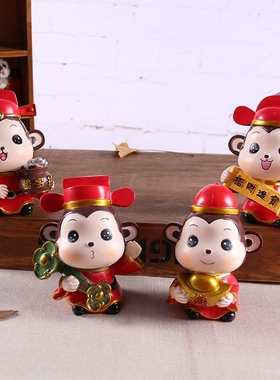 猴年吉祥物树脂隔板装饰结婚摆件