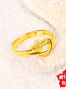 欧币风仿黄金久不掉色活口戒指