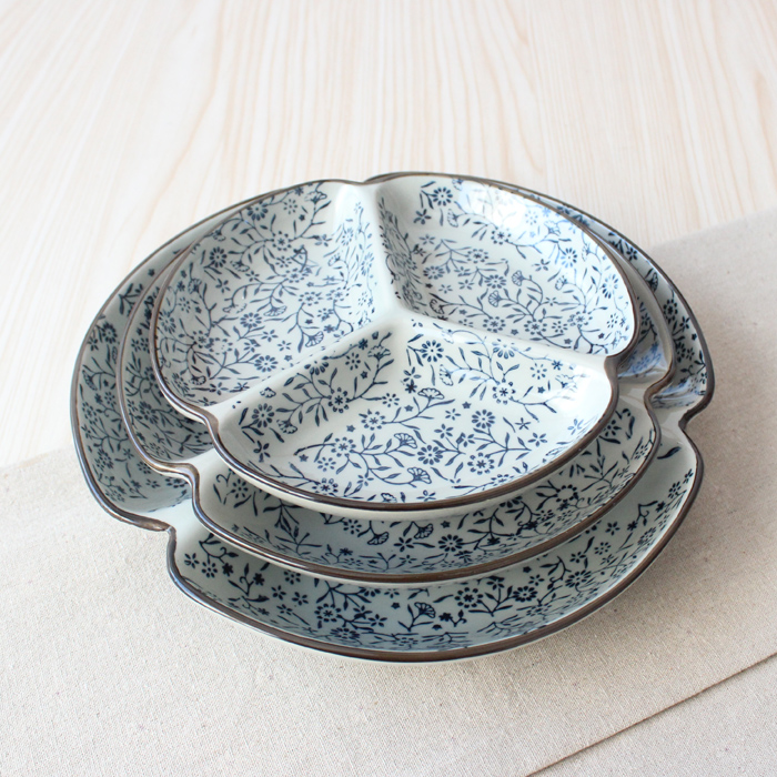 日式和风陶瓷盘子分格餐盘饭店