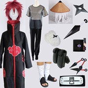 Một bộ đầy đủ 16 mảnh cát đỏ Naruto clothing Quần áo COS Tổ chức Xiao quần áo COSPLAY - Cosplay