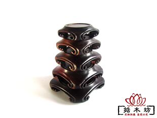 红木工艺品红酸枝天圆地方底座 盆景底座 实木底座 紫砂壶底座