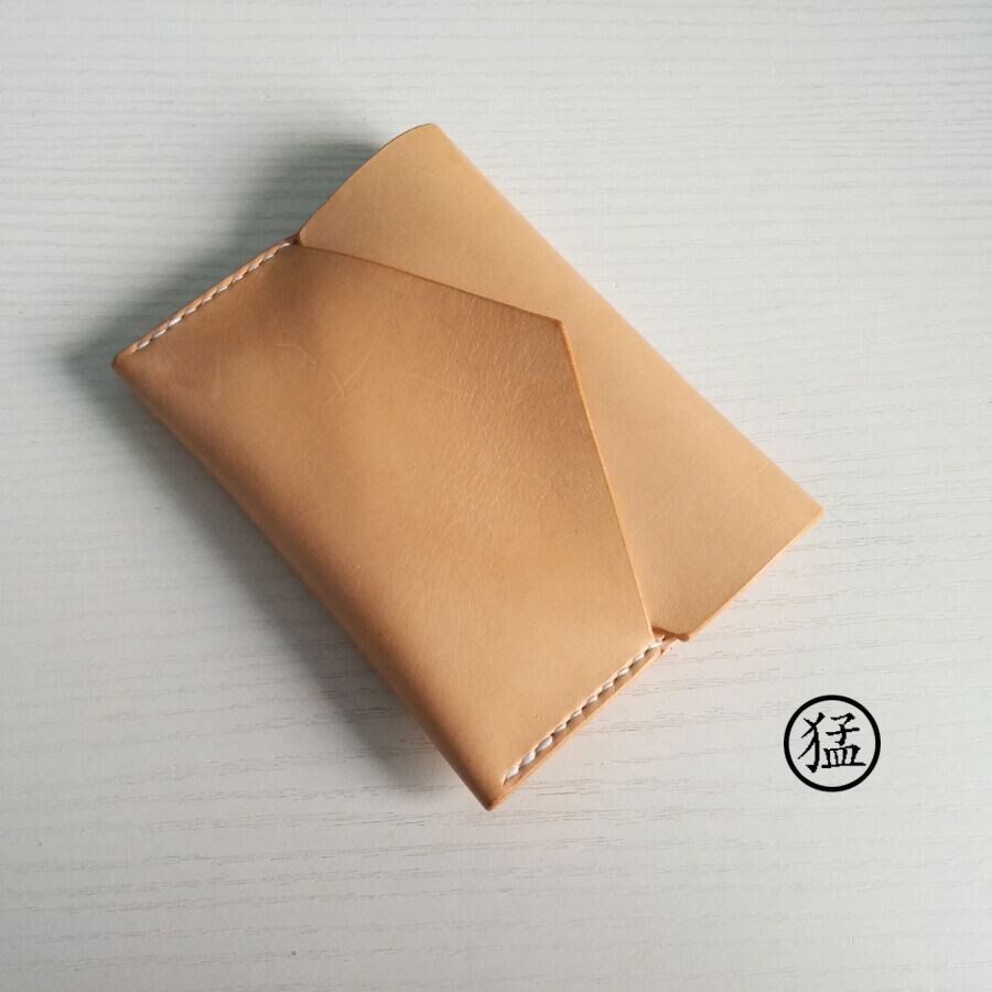 猛手造手工皮具原色植鞣革头层牛皮革简约男女随身卡包真皮小零钱