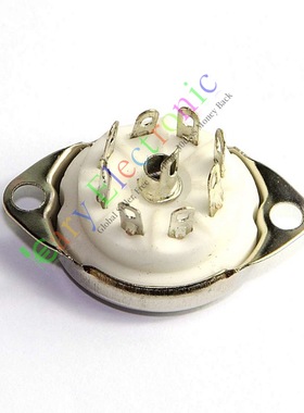 八脚陶瓷电子管镀银管座GZC8-Y-9适EF41 EL41 ECC40 EF40 AZ41等