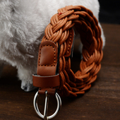 饰连衣裙细裤 腰带 时尚 复古百搭编织装 买二送一 女士编制皮带