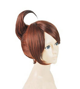 弹丸轮舞弹丸论破朝日奈葵棕红色高温丝cosplay造型假发特价促销