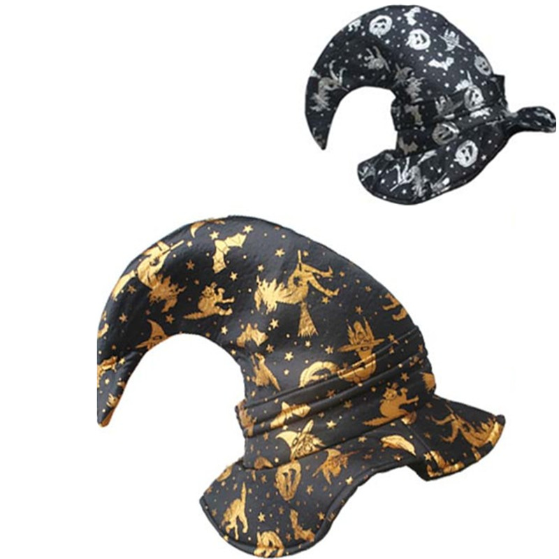 实物拍摄，万圣节装扮巫师帽