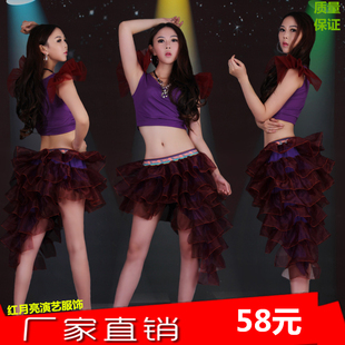 DS领舞钢管女歌手舞台装 舞蹈服装演出服装 蓬蓬燕尾服裙套装708